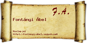 Fontányi Ábel névjegykártya